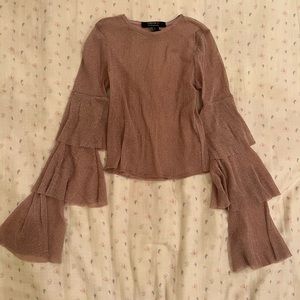 Forever 21 pink mesh sparkly top